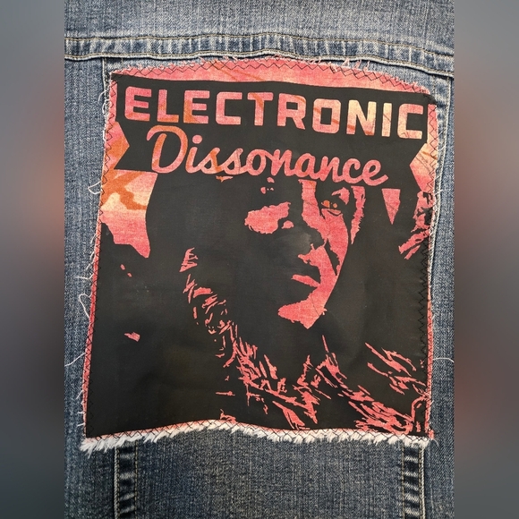 Denim Jacket Coat Size 7/8 Retro Rock 80"s Vibe Spring Outdoor Staple Classic - Picture 6 of 9